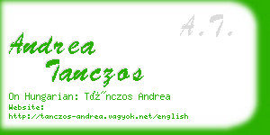 andrea tanczos business card